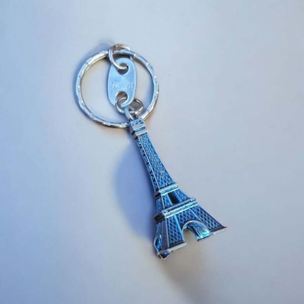 Silver Eiffel Tower Keychain